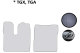 Passar för MAN*: Golvmattor för lastbil TGX,TGA (XL/XLX/XXL) grå med ClassicLine-logotyp, läderimitation