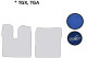 Lämplig för MAN*: Golvmattor för lastbil TGX,TGA (XL/XLX/XXL) blå med ClassicLine-logotyp, läderimitation