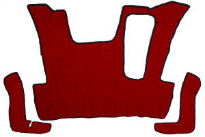 Suitable for MAN *: truck engine tunnel cover leatherette  TGL,TGM,TGA (M/L/LX) red without Logo ClassicLine