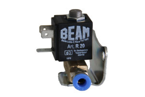 Elettrovalvola per aria compressa per autocarro completa di attacco e staffa, 12 e 24 volt