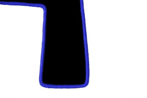 Suitable for DAF*: XF105 (2005-2013) - Velours Doormats - border colour blue