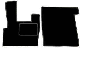 Geschikt voor DAF*: XF105 (2005-2013) - Velours vloermatten - Randkleur grijs