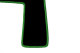 Passend für DAF*: XF105 (2005-2013) - Velours Fußmatten - Umrandungs-Farbe Grün