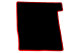 Passend für DAF*: XF105 (2005-2013) - Velours Fußmatten - Umrandungs-Farbe Rot
