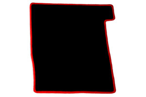 Geschikt voor DAF*: XF106 EURO6 (2013-...) - Velours vloermatten - Randkleur rood