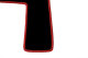 Geschikt voor DAF*: XF106 EURO6 (2013-...) - Velours vloermatten - Randkleur rood