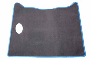 Suitable for DAF*: XF105 (2005-2012) manual - Velour engine tunnel cover - border colour blue