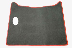 Suitable for DAF*: XF105 (2005-2012) manual - Velour engine tunnel cover - border colour red