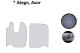 Adatto per Mercedes*: Atego (1998-...), Axor (2001-...) Tappetini grigio - con logo ClassicLine, similpelle