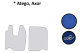 Lämplig för Mercedes*: Atego (1998-...), Axor (2001-...) Golvmattor blå - med ClassicLine-logotyp, läderimitation
