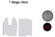 Passar för Mercedes*: Atego (1998-...), Axor (2001-...) Golvmattor svarta - med ClassicLine-logotyp, läderimitation