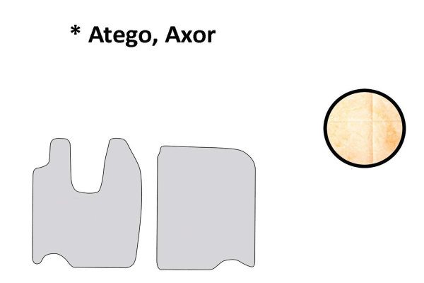 Fits Mercedes*: Atego (1998-...), Axor (2001 -...) imitation leather floor mats beige - without Logo ClassicLine