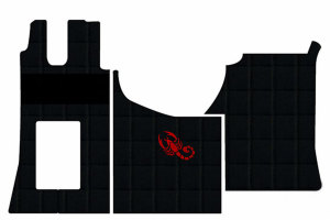 Suitable for Mercedes*: ACTROS MP4 | MP5 (2012-...) 2500mm Floor mat set ClassicLine, imitation leather