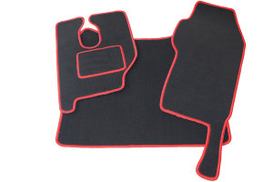 Suitable for Mercedes*: MP2 / MP3 with engine cover, floor mats red