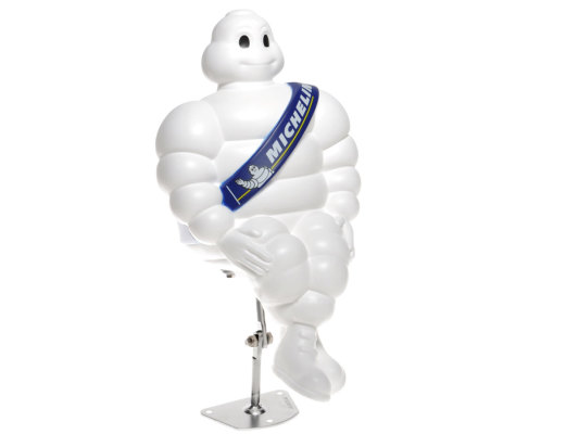 De nieuwe originele Michelin man (BIB), Bibendum voor op het dak (40cm) man