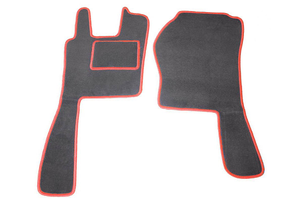 Fits Scania*: R1 (2005-2009) / R2 (2009-2013) -  velour floor mats - red chain colour