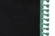 Wildlederoptik Lkw Bettgardine 3 teilig, mit Quastenbommel anthrazit-schwarz grün Länge 149 cm