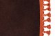 Bäddgardin i mockalook, 3-delad, med tofs och pompom mörkbrun orange Längd 149 cm