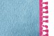 Wildlederoptik Lkw Bettgardine 3 teilig, mit Quastenbommel hellblau pink Länge 149 cm