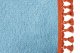 Bäddgardin i mockalook, 3-delad, med tofs och pompom ljusblå orange Längd 149 cm