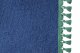 Wildlederoptik Lkw Bettgardine 3 teilig, mit Quastenbommel dunkelblau grün Länge 179 cm