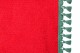 Wildlederoptik Lkw Bettgardine 3 teilig, mit Quastenbommel rot grün Länge 179 cm