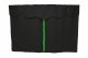 Lkw Bettgardinen, Wildlederoptik, Kunstlederkante, stark abdunkelnd anthrazit-schwarz grün Länge149 cm
