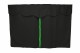 Vrachtwagengordijnen, suèdelook, kunstleren rand, sterk verduisterend effect antraciet-zwart groen Lengte 179 cm