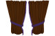 Wildlederoptik Lkw Scheibengardinen 4 teilig, mit Fransen grizzly flieder Länge 95 cm