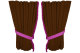 Wildlederoptik Lkw Scheibengardinen 4 teilig, mit Fransen grizzly pink Länge 95 cm