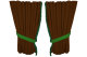 Wildlederoptik Lkw Scheibengardinen 4 teilig, mit Fransen grizzly grün Länge 110 cm