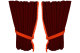 Wildlederoptik Lkw Scheibengardinen 4 teilig, mit Fransen bordeaux orange Länge 110 cm