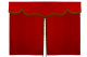 Tenda da letto 3 pezzi in simil-camoscio, con frange rosso caramello Lunghezza 179 cm