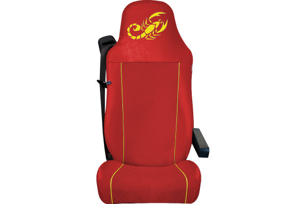 Truck-seat cover ClassicLine - Extreme - Mod.A - red-red - with Logo