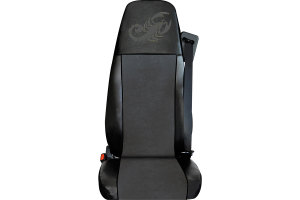 Truck-seat cover ClassicLine - Extreme - Mod.D - black-grey - with Logo