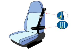 Lkw Sitzbezug ClassicLine - Extreme - Mod.D - hellbau-hellblau - ohne Logo