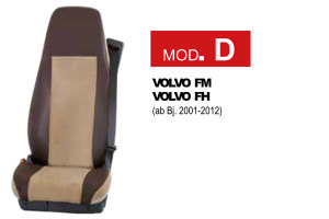 Truck-seat cover ClassicLine - Extreme - Mod.D - beige-beige - with Logo