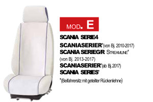 Truck-seat cover ClassicLine - Extreme - Mod.E - lightblue-lightblue - without - Logo