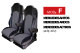 Truck-seat cover ClassicLine - Extreme - Mod.F - black-grey - with Logo