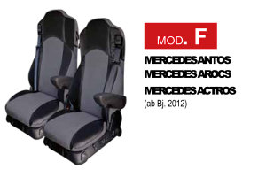 Truck-seat cover ClassicLine - Extreme - Mod.F - black-grey - without Logo