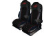 Truck-seat cover ClassicLine - Extreme - Mod.F - black-black - with Logo