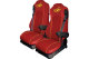 Truck-seat cover ClassicLine - Extreme - Mod.F - red-red - with Logo