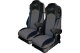 Truck-seat cover ClassicLine - Extreme - Mod.G - black-grey - with Logo