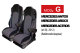 Truck-seat cover ClassicLine - Extreme - Mod.G - black-grey - with Logo