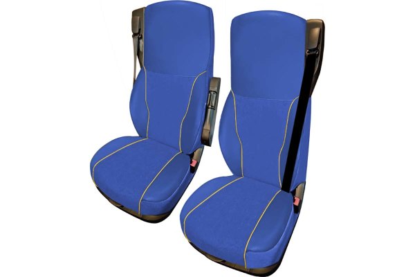 Truck seat cover ClassicLine - Extreme - Mod.H - light blue-light blue - without Logo