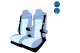 ClassicLine sittklädsel för lastbil - Extreme - Mod.I - ljusblå-ljusblå - utan logotyp