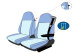 Truck seat cover ClassicLine - The Best - Mod.L - blue-blue - with Logo