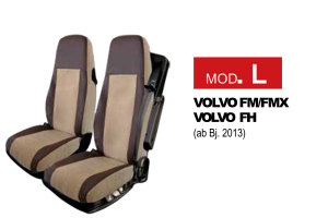Truck seat cover ClassicLine - The Best - Mod.L - beige-beige - with Logo