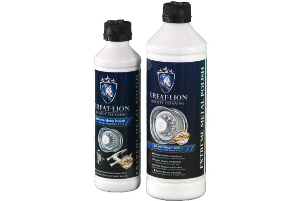 Great Lion Extreme Metal Polish, the extra strong metal polish for wheel rims and tank lorries