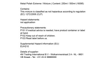 Great Lion Extreme Metal Polish, de extra sterke metaalpolish voor velgen 250 ml